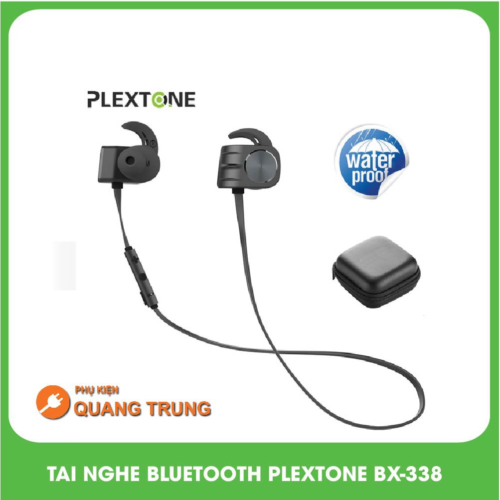 Tai nghe bluetooth plextone BX338 tiêu chuẩn chống nước ipx5, 2 pin cực trâu