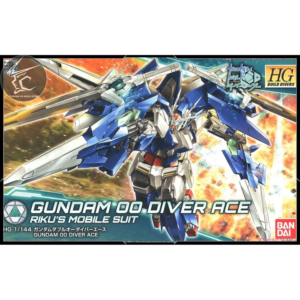 MÔ HÌNH LẮP RÁP HG 1/144 GUNDAM 00 DIVER ACE GUNDAM BUILD DIVER HGBD BANDAI