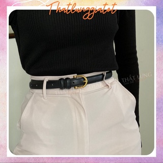 Thắt lưng nữ Ulzzang mặt màu đồng bản nhỏ 1.8cm (Hỗ trợ bấm, cắt dây nịt) TL091 - Thắt Lưng Giá Tốt