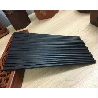 Bộ 10 Đôi Đũa Ăn Gỗ Mun Sừng Đen (Không Hộp Đựng)