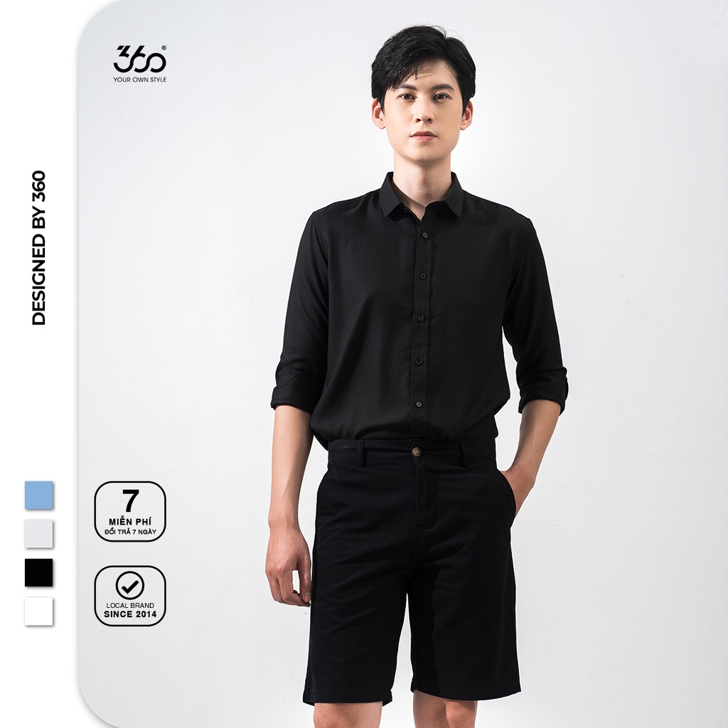 Áo sơ mi nam dài tay local brand 360 BOUTIQUE cổ bẻ - STDTK226