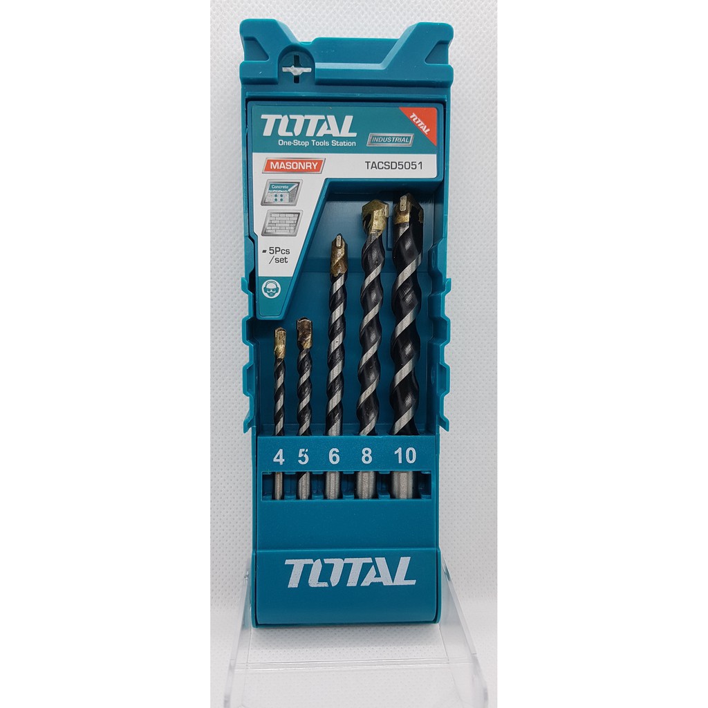 BỘ MŨI KHOAN BÊ TÔNG TOTAL TACSD5051  BỘ MŨI KHOAN 5 CHI TIẾT