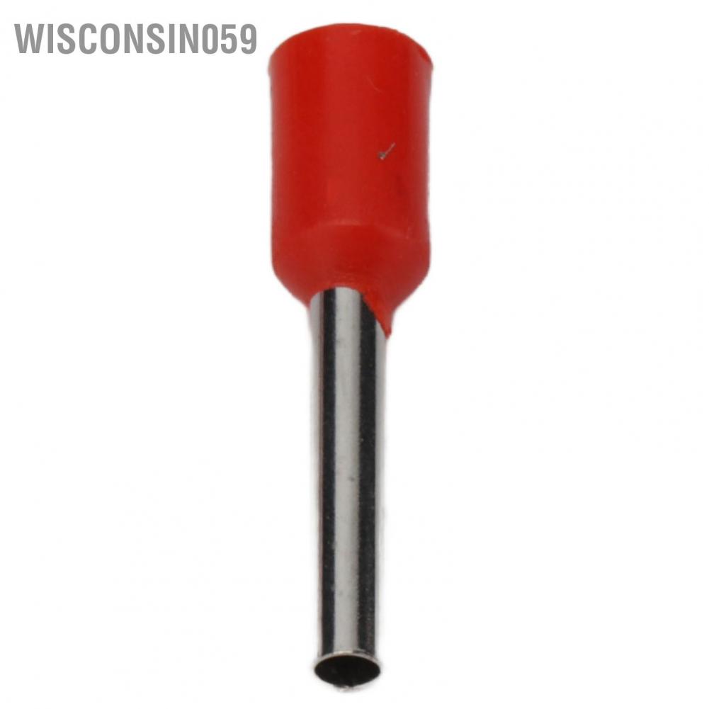 Wisconsin059 1000Pcs Insulated Pin Cord End Terminal Copper PVC Pre Terminals for Transportation Lighting