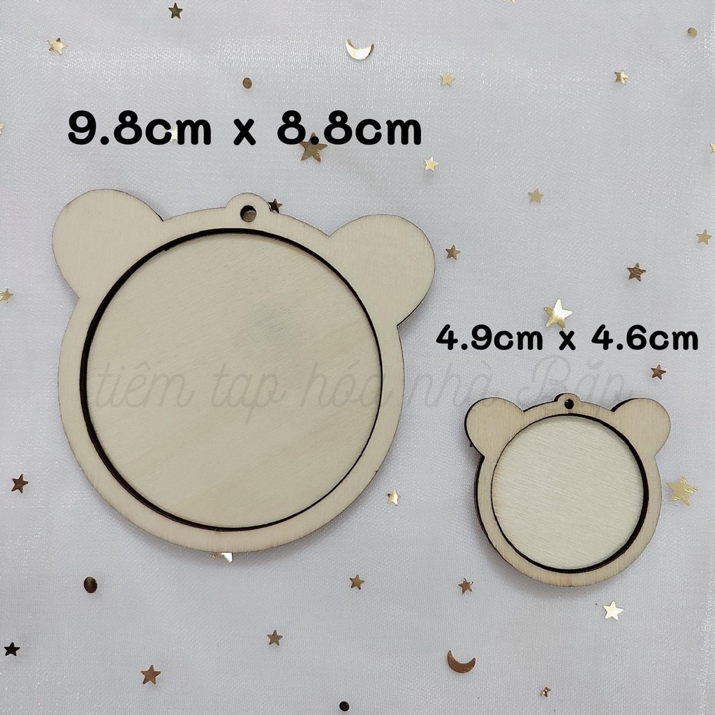 Khung Gỗ Decor Mini - Khung Treo Trang Trí - Móc Chìa Khóa