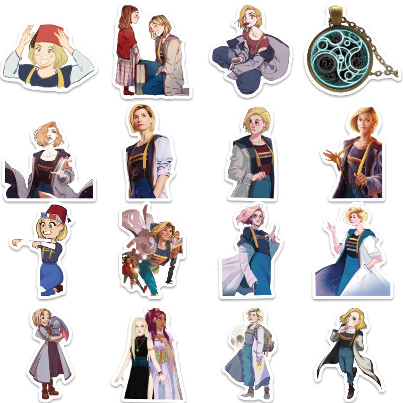 Set 50 miếng sticker dán trang trí hình phim Doctor Who chống thấm độc đáo