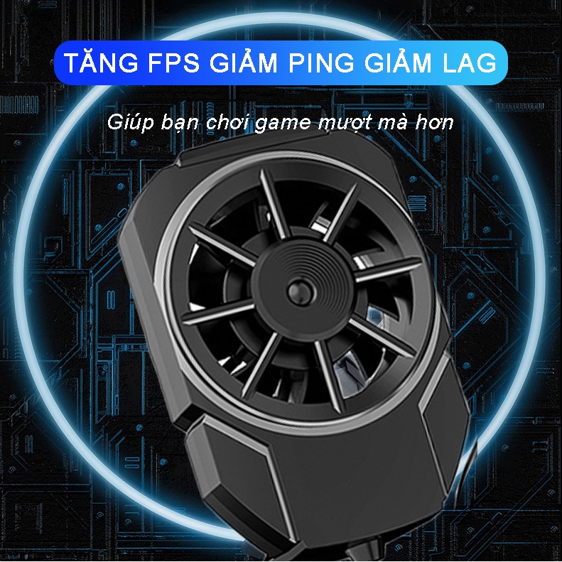 Quạt tản nhiệt điện thoại MEMO FLA4 gaming làm mát nhanh quạt 9 cánh chống ồn chơi game pubg freefire liên quân mobile