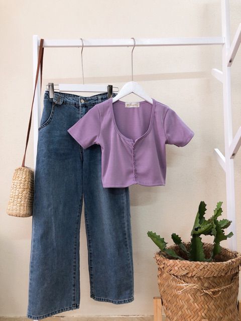 Áo Croptop Nút Gài Body Tôn Dáng Tuyết's House | BigBuy360 - bigbuy360.vn