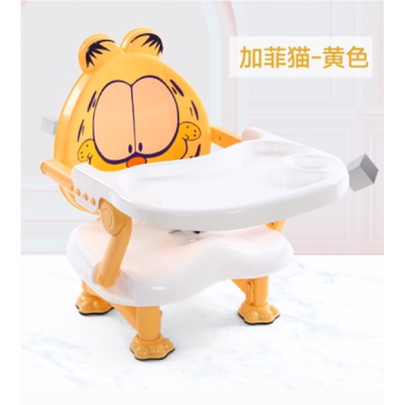 Ghế ăn dặm con mèo gấp gọn kèm bàn ăn có nút điều chỉnh T918 đủ màu cho bé