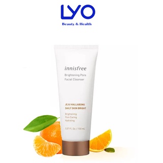 Sữa rửa mặt innisfree trắng da brightening Pore Facial Cleanser jeju Hallabong Daily skin Bright 150ml.