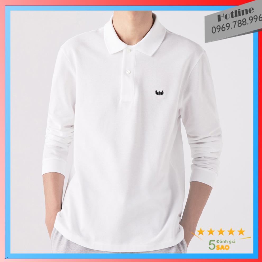 Hè Áo polo nam vải Cá Sấu Cotton Cao Cấp, Logo THÊU, cổ dệt bo len,áo thun nam có cổ tay dài thời trang !