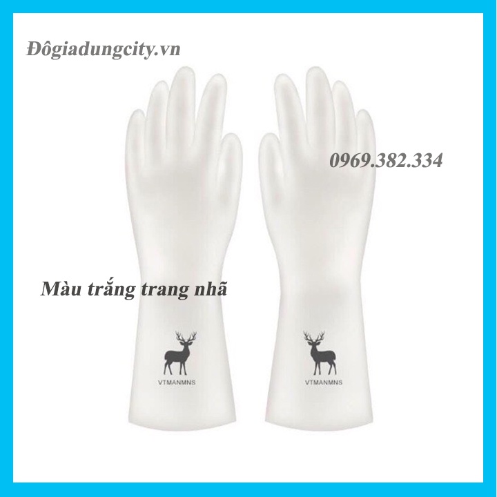 Gang Tay Cao Su Con Hươu - Siêu Bền - Siêu Dai - Rửa Bát - Rửa Chén - Giặt Giũ Bảo Vệ Da Tay