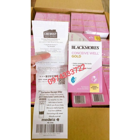 Viên uống bổ trứng Conceive Well Gold Blackmores Úc,hỗ trợ tăng khả năng thụ thai cho nữ giới