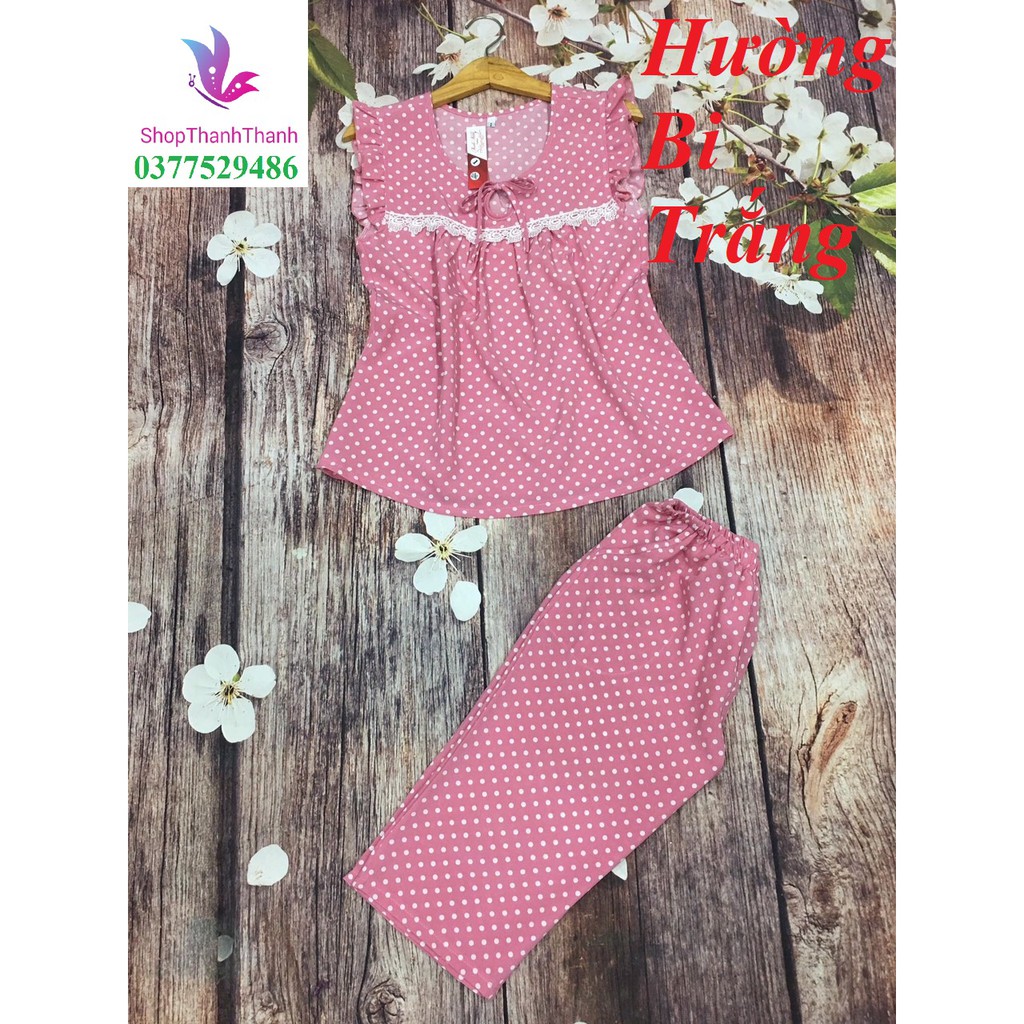 CHẤM BI Đồ bộ mặc nhà vải Lụa có Big Size