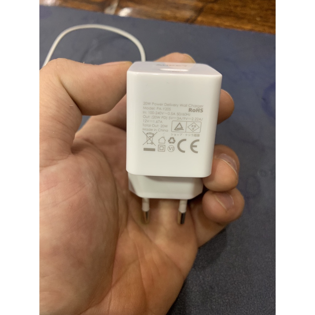 Cốc Sạc AUKEY PD 20W , Sạc nhanh  Giành Cho IPhone 11 Trở Lên