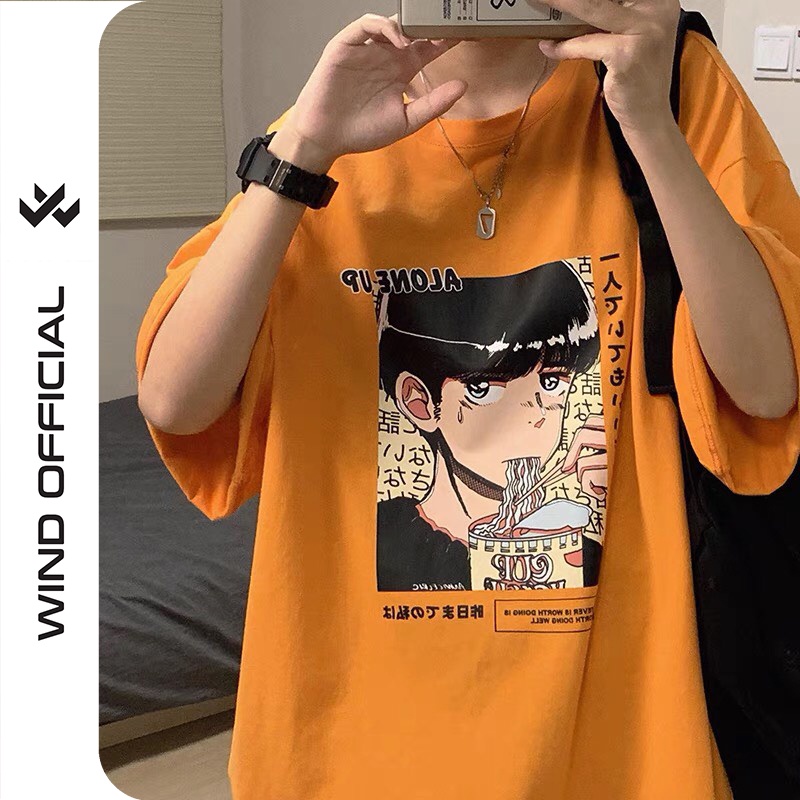 Áo thun tay lỡ WIND phông unisex form rộng Boy Mỳ nam nữ ulzzang oversize