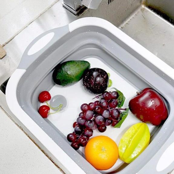 Chậu, thau kiêm thớt đa năng gấp gọn tiện dụng 3 trong 1 kích thước 30 x 40cm GIÁ SỈ