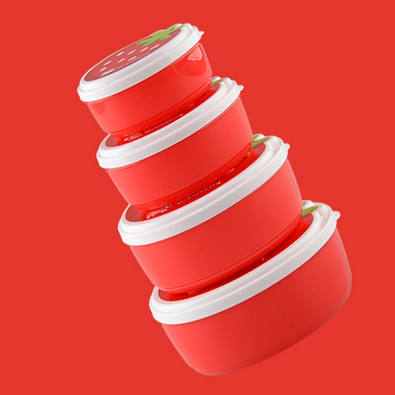 Bộ 4 Hộp Đựng Cơm Trưa Mini Có Nắp Đậy Tiện Dụng Mang Theo Du Lịch Cắm Trại