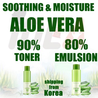 Nước cân bằng tinh chất lô hội  làm dịu và dưỡng ẩm cho da NATURE REPUBLIC  ALOE VERA aloe toner aloe emulsion