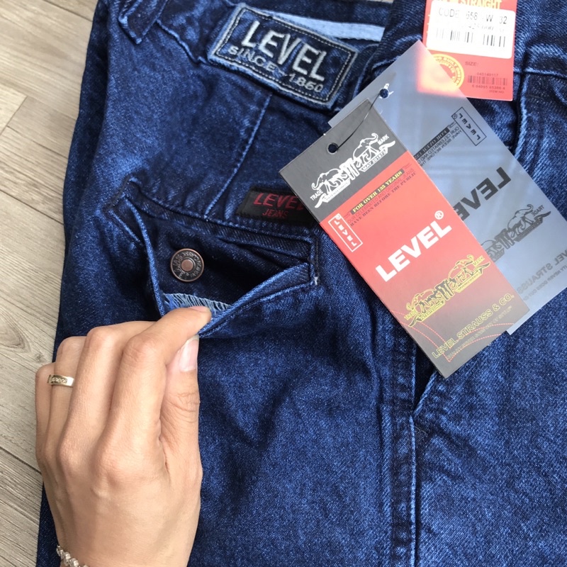 Quần bò túi chéo dáng thụng nam trung niên dày dặn siêu đẹp