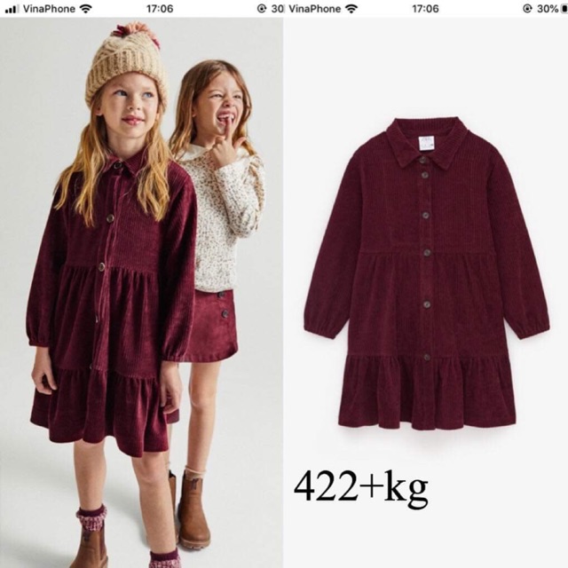 Váy kid đóng cúc