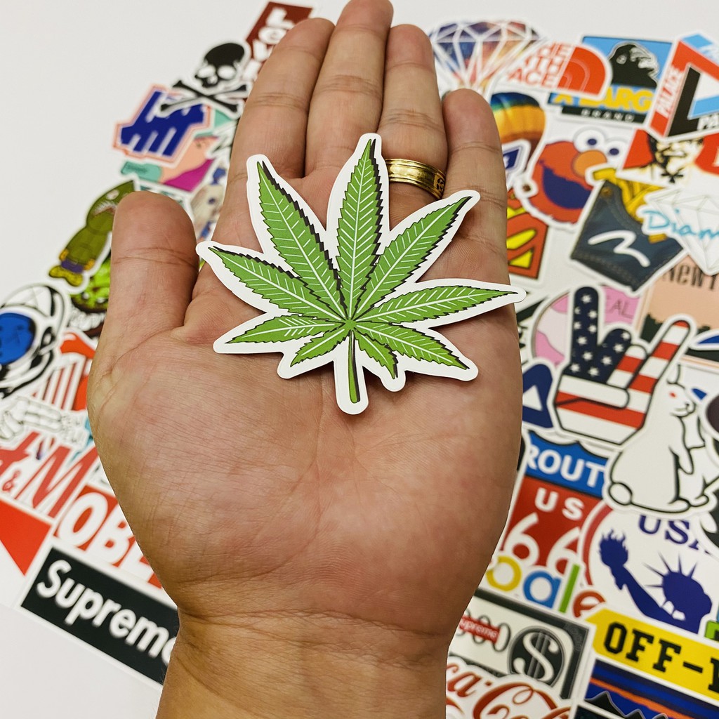 [Set 100 cái] Sticker LOGO BRAND tổng hợp pvc nhám cao cấp chống thấm dán xe, vali, laptop, mũ BH, điện thoại... | BigBuy360 - bigbuy360.vn