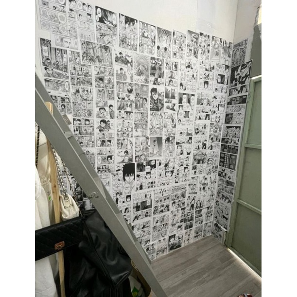 MANGA dán tường có keo sẵn, One Piece, Tokyo Revengers, Jujutsu Kaisen, Kimetsu no Yaiba, decor góc học tập làm việc