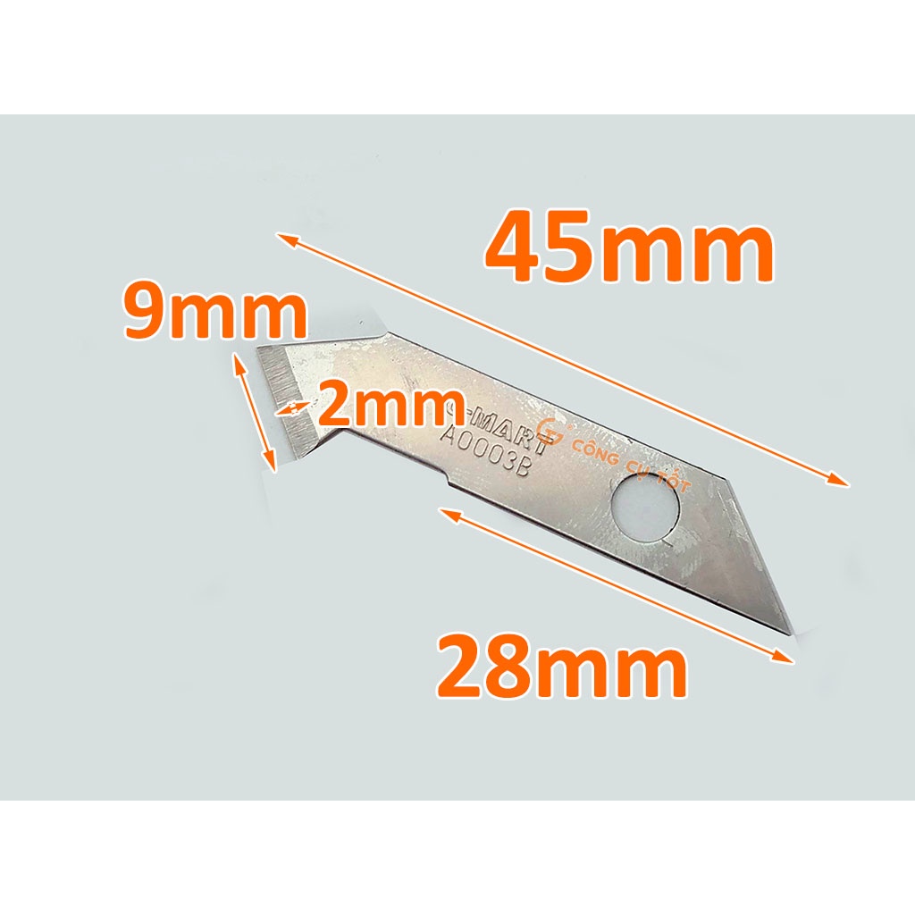 Hộp 5 lưỡi dao móc câu rọc mica đa năng C-Mart A0003B