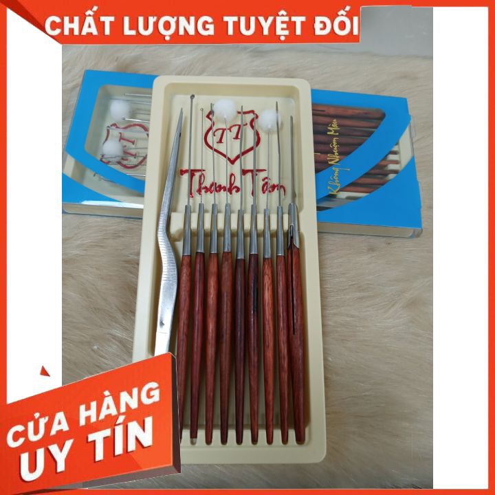 Bộ ráy tai cao cấp cán gỗ  THANH TÂM - LÂM UYÊN  nhỏ gọn độc đáo chất liệu inox và gỗ an toàn XỊN TỐT CHẤT .