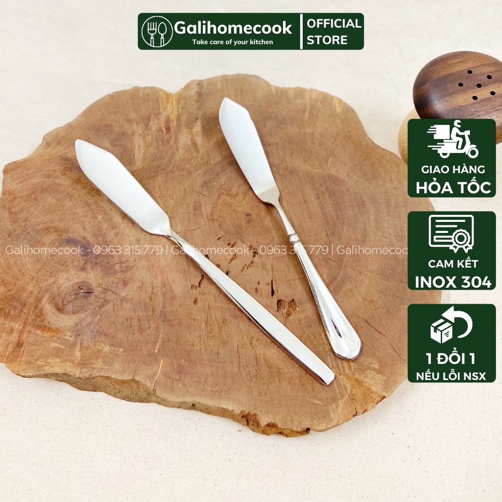 Dao phết bơ, pate, mứt, phô mai, ăn cá bằng inox 304 cao cấp sang trọng | Galihomecook DQB