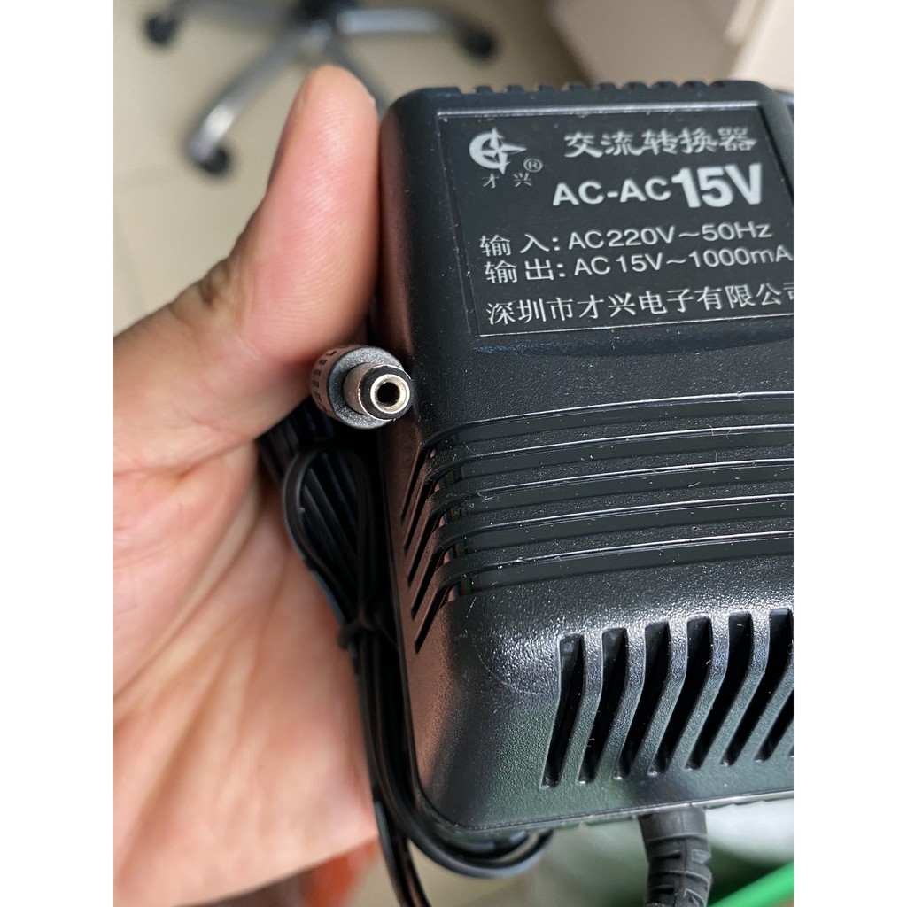 Nguồn AC 15V-1000mA xoay chiều