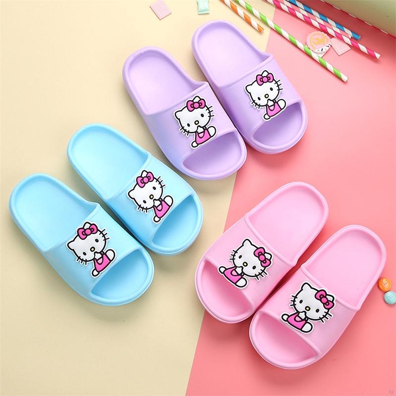 Giày Sandal In Hình Mèo Kitty Đáng Yêu Cho Bé