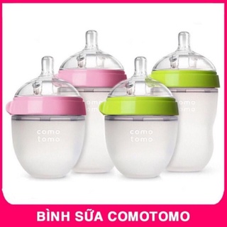 Bình sữa comotomo silicon chính hãng xanh /hồng 150ml/250ml