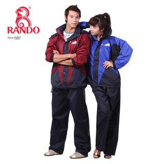 Áo Mưa Bộ RANDO 2 Lớp Chính Hãng Thời Trang Vải Dù Cao Cấp Phản Quang Không Thấm Nước Dành Cho Đi Phượt NAM NỮ GEM