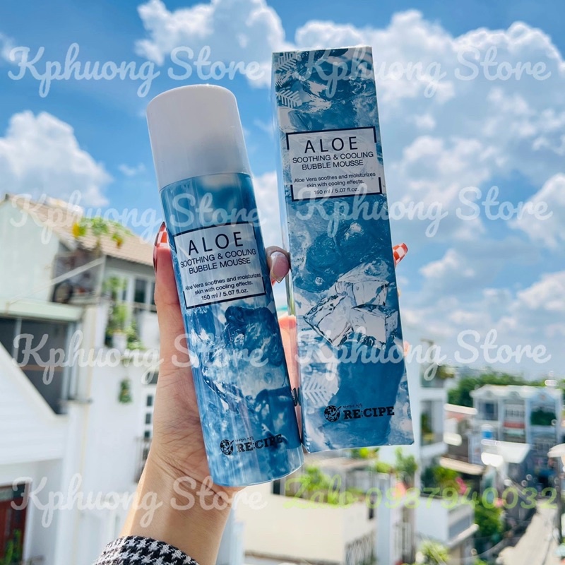 Xịt khoáng lạnh cấp ẩm làm dịu da, hạ nhiệt độ da cảm giác dễ chịu, phục hồi da sau khi đi nắng Aloe Hàn Quốc