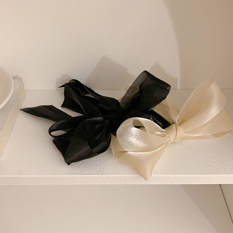 Kẹp Tóc Đuôi Ngựa Dạng Nơ Lưới Chiffon Co Giãn Thời Trang Mới 2022
