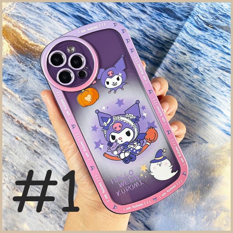FOR OPPO A58 A17K A57 A77S A39 A37 RENO 7 8 REALME C55 6 PRO 7i 9i C35 C31 C25 C21Y C20 C17 C15 C12 C11 Kuromi oval soft case