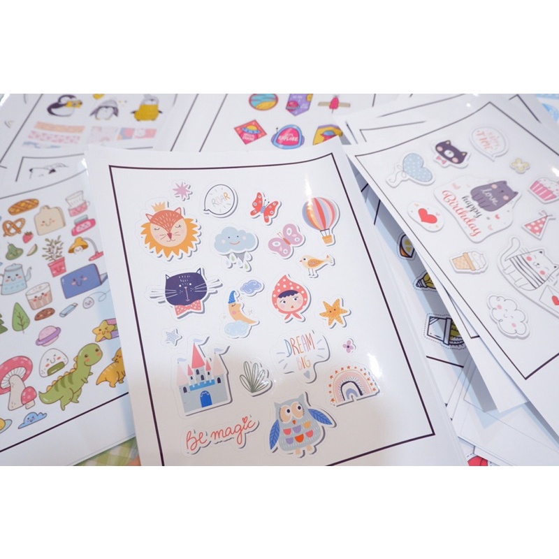 Sticker In Theo Yêu Cầu - Tem Nhãn Dán Logo Thương Hiệu - Topper Gắn Bánh Kem