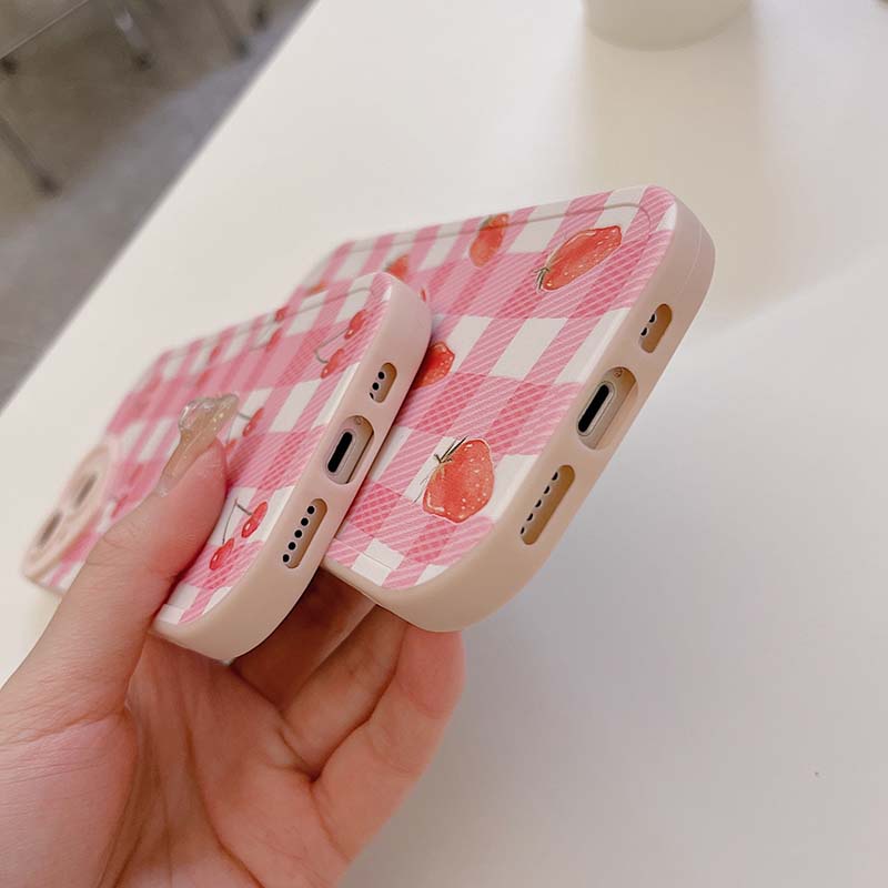 Ốp Điện Thoại Mềm Chống Sốc In Hình Dâu Tây/Cherry Cho iPhone 13 12 11 Pro Promax 6 6S 7 8 Plus X XR XSMax SE