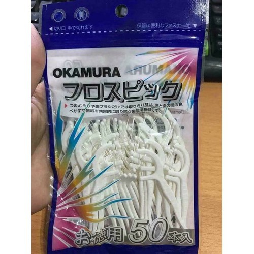 Tăm chỉ nha khoa Okamura ( túi 50c)