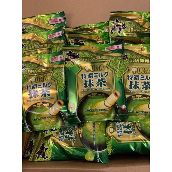 KẸO SỮA TRÀ XANH UHA NHẬT BẢN GÓI 58GR