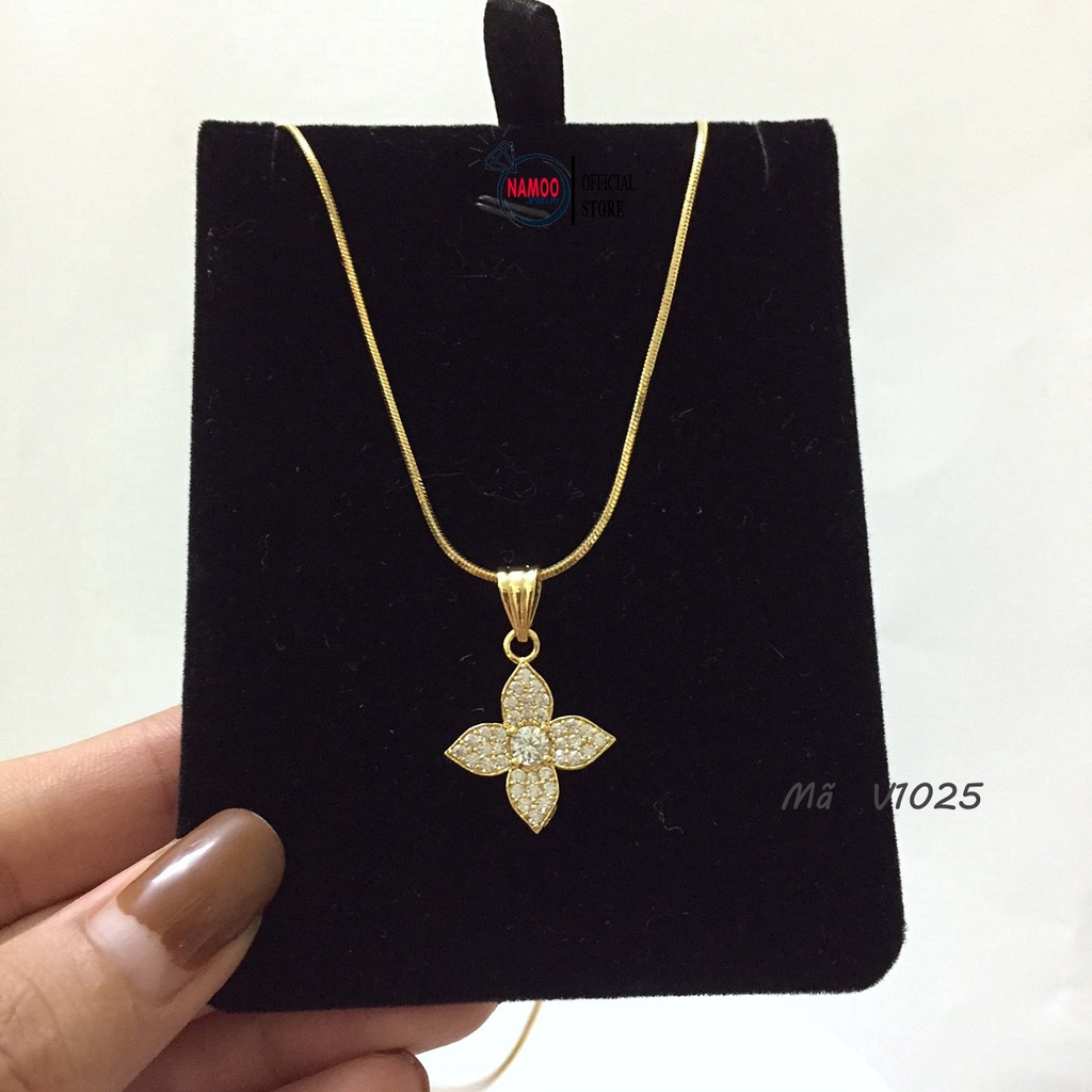 Dây Chuyền Nữ Mạ Vàng Cao Cấp V1025 Bền Màu Bảo hành 6 tháng dùng hàng ngày ko đen gỉ
