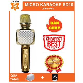CHÍNH HÃNG SD10  Micro karaoke bluetooth SD10 có quà tặng