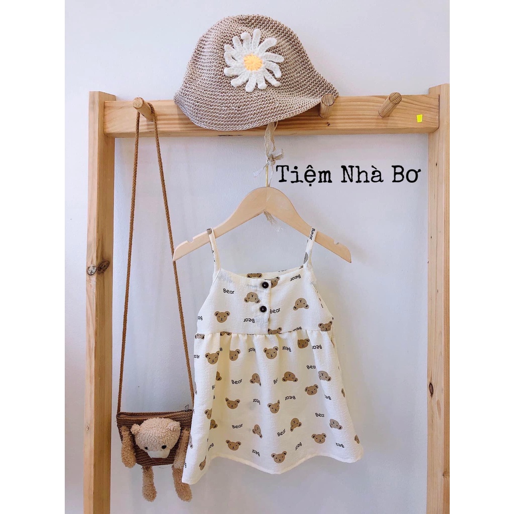 Váy bé gái 2 dây 7 đến 16 kg sành điệu, đầm bé gái xinh xắn TNB