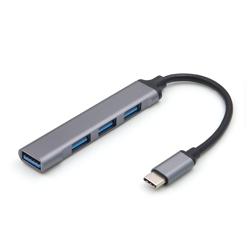 Bộ HUB Chia 4 Cổng USB Type C Sang 3x USB 2.0 + USB 3.0 Bằng Kim Loại Dành Cho Máy Tính / Laptop