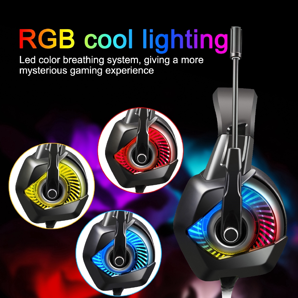 Tai Nghe Chơi Game ONIKUMA K6 LED RGB Tai Nghe Giảm Tiếng ồn Với Micrô