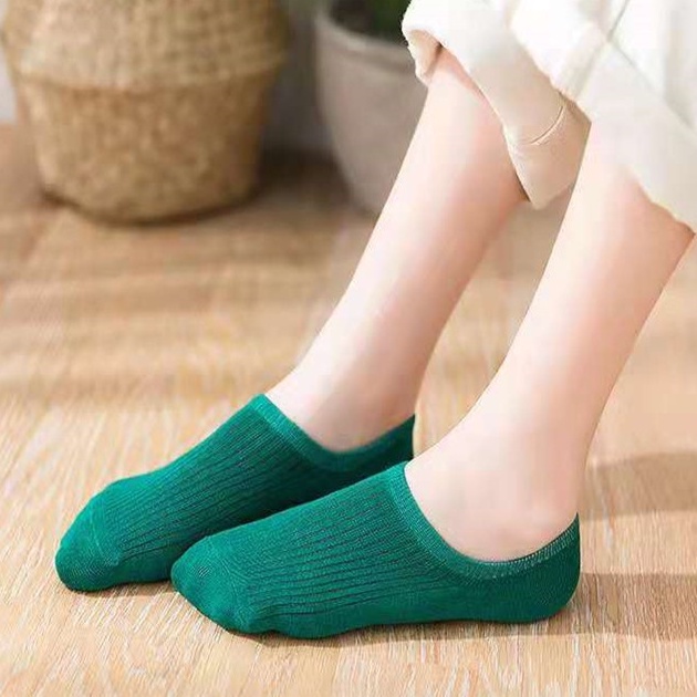Tất Nữ, Vớ Nữ Trơn Cổ Ngắn Chất Liệu Len Gân Tăm Cổ Thấp , nhiều màu phong cách Hàn Quốc A303 Warm&Cute