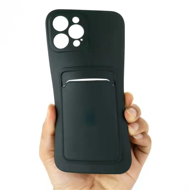 Ốp Điện Thoại Silicon Mềm Chống Sốc Ngăn Đựng Thẻ Cho Iphone 12 11 Pro Max Xs Max Xr X 7 8 Plus 12 Pro Max Mini Se 2