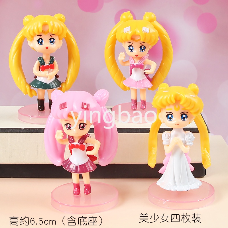 Hoạt Hình Mô Hình Thủy Thủ Mặt Trăng Trang Trí Bánh Kem