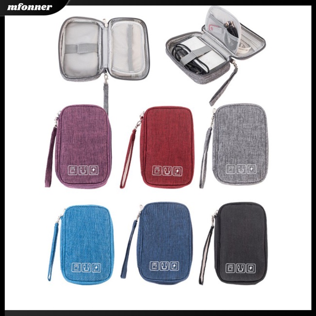 Túi Đựng Đồ Điện Tử/ Cáp USB/ Tai Nghe Chống Thấm Nước Tiện Dụng Mang Theo Du Lịch