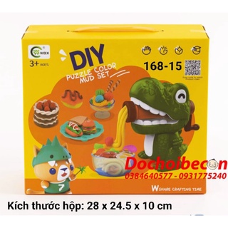 Đồ chơi đất sét 168-15 - Đất nặn làm mì khủng long